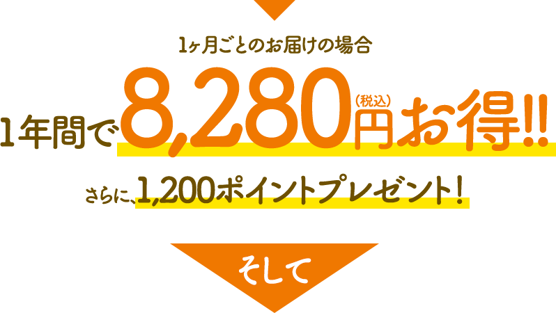 １年間で8,280円お得!!