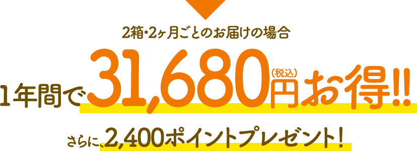 １年間で31,680円お得!!