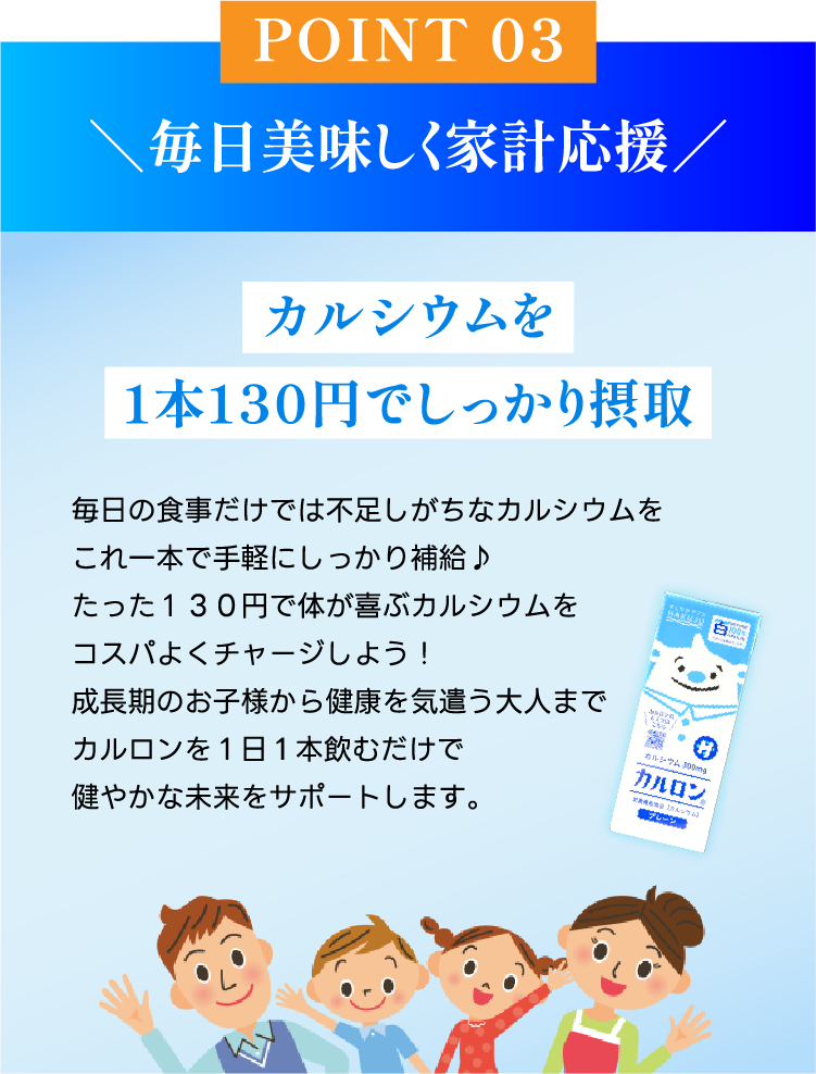 高カルシウム飲料カルロン